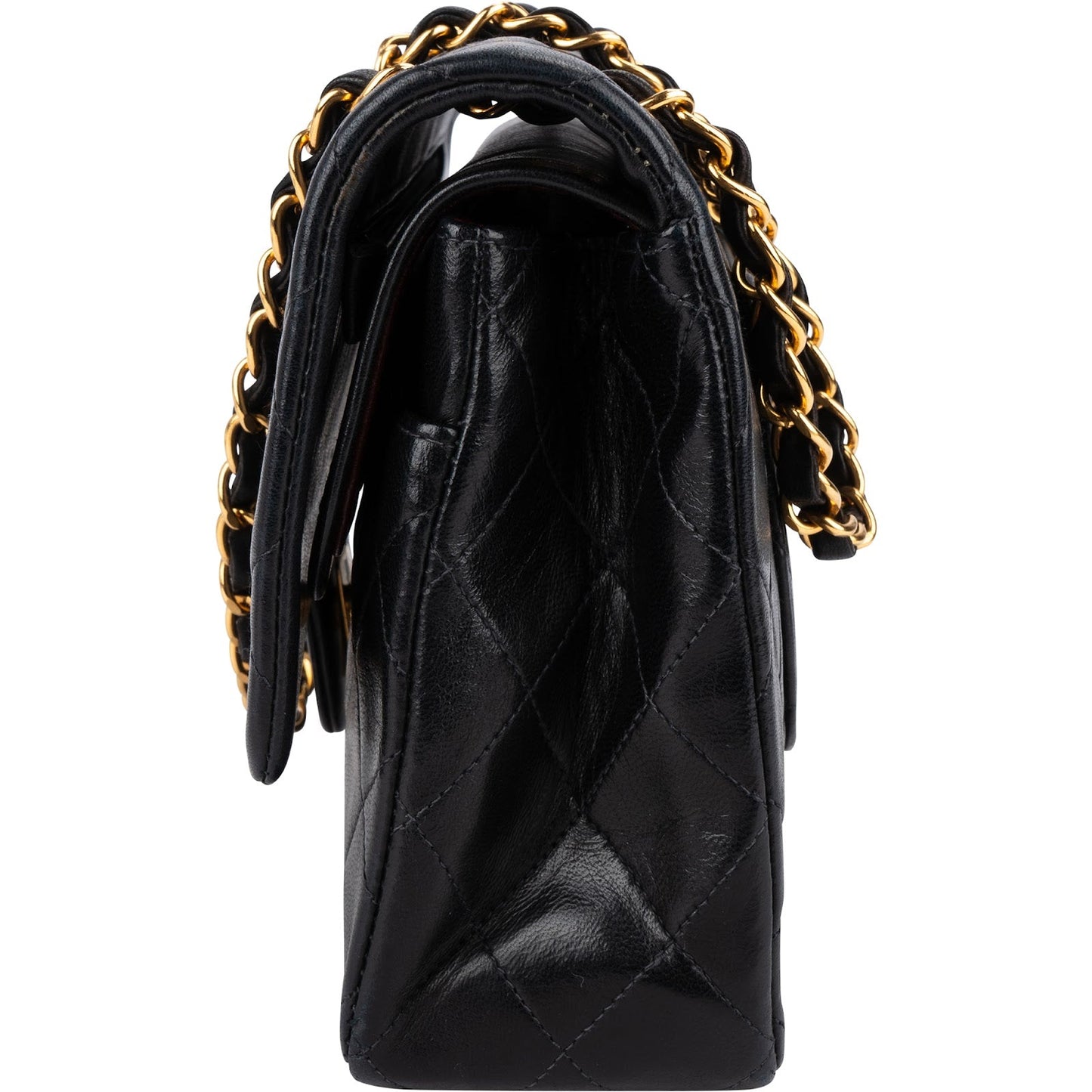 Chanel Quilted Lambskin 24K Gold Medium Double Flap Shoulder Bag