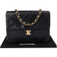 Chanel Quilted Lambskin 24K Gold Single Flap Crossbody Bag
