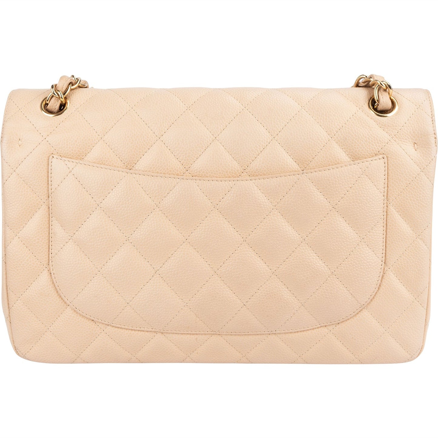 Chanel Caviar Leather Jumbo Double Flap Shoulder Crossbody Bag