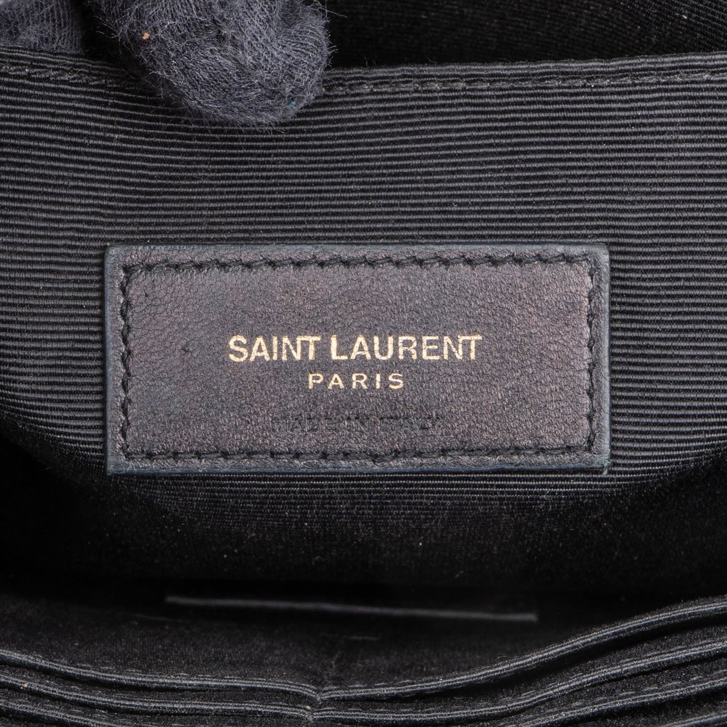Saint Laurent Quilted Chevron Leather Clutch