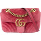 Gucci Matelassé Velvet GG Marmont Small Crossbody Bag