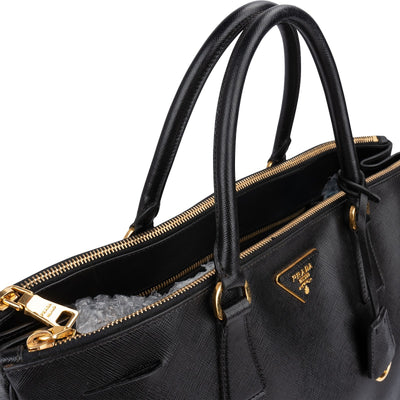 Prada Black Saffiano Leather Galleria Handbag