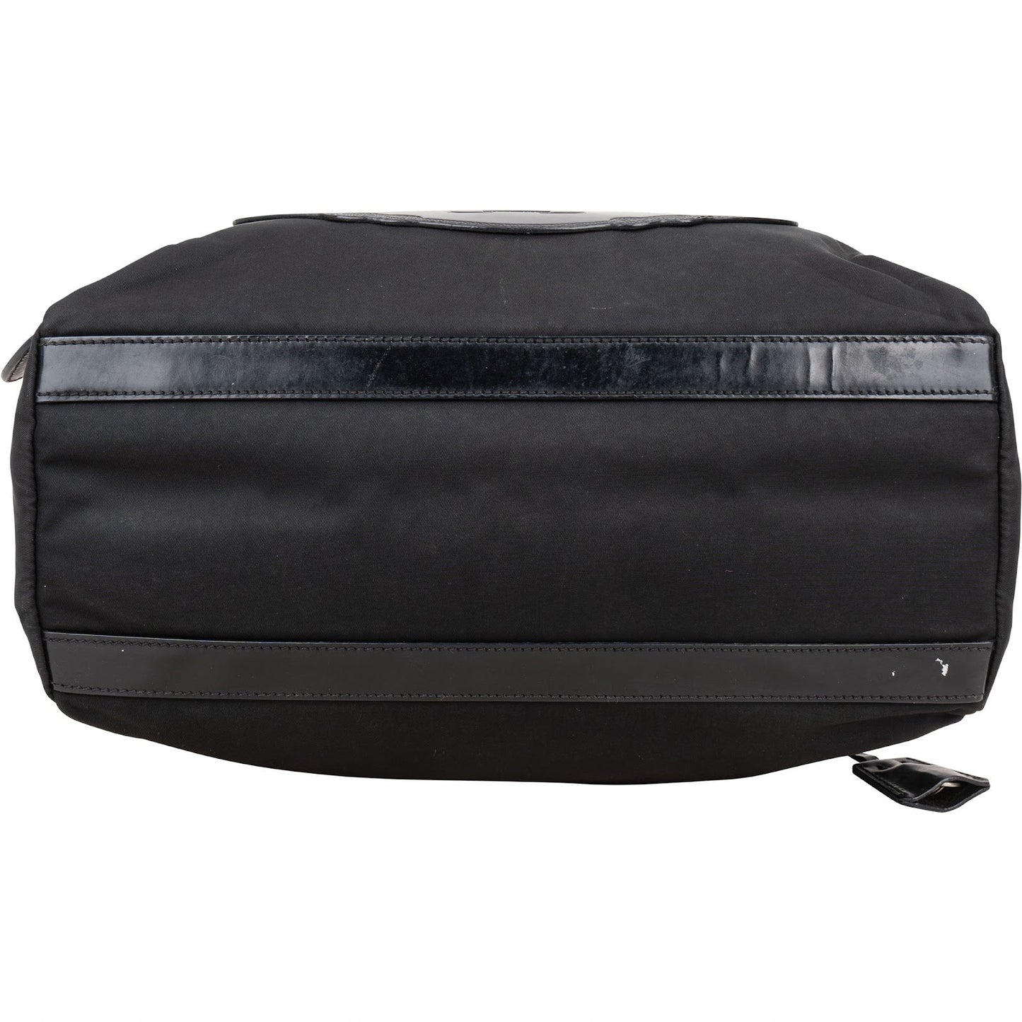 Prada Tessuto Patent Leather Emblem Satchel Handbag