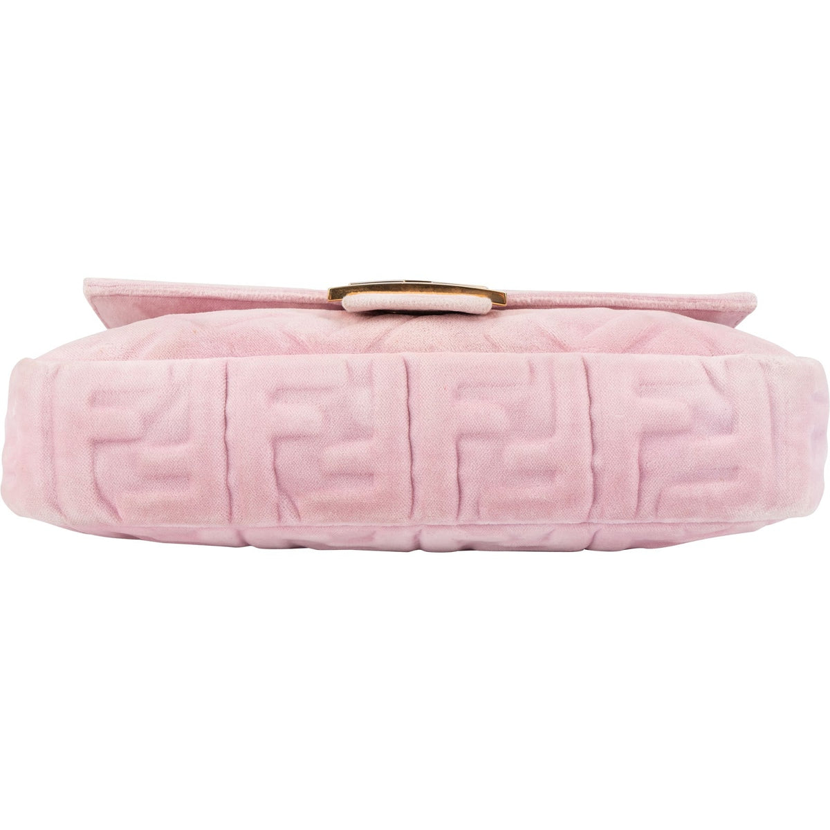 Fendi Monogram FF Embossed Suede Baguette Crossbody Handbag