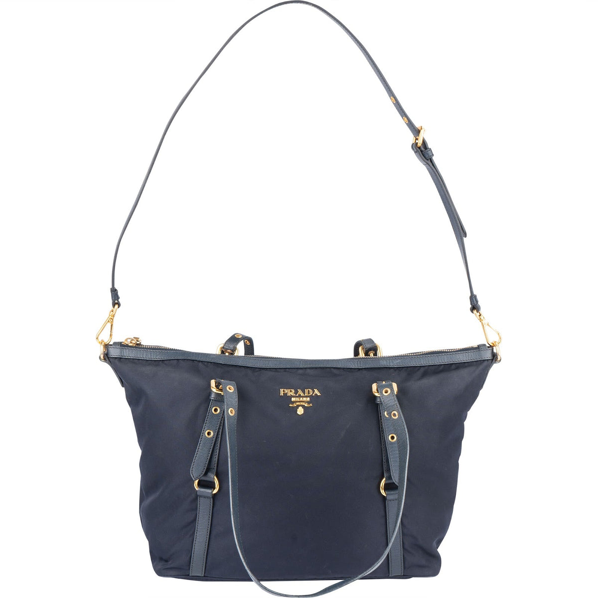 Prada Tote aus Nylon und Saffiano-Leder – Ansicht 6