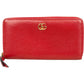 Gucci Grained Leather GG Marmont Zip Around Wallet