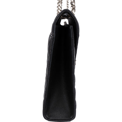 Saint Laurent Quilted Grained Leather Large Envelope Crossbody Bag