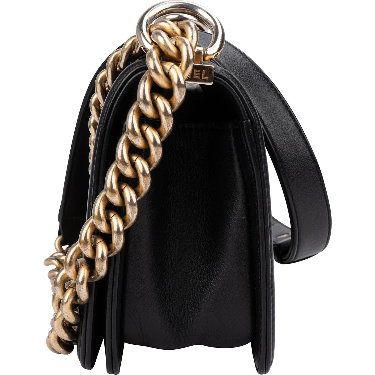Chanel Quilted Calfskin Small Boy Single Flap Crossbody Bag