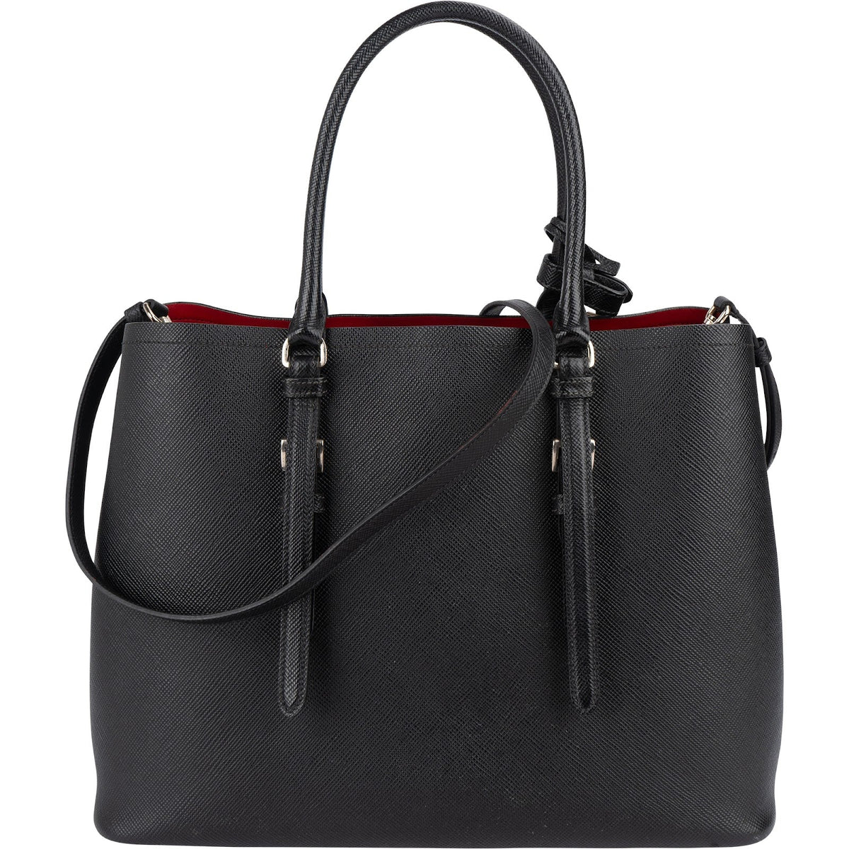 Prada Saffiano Leather Cuir Double Tote Handbag