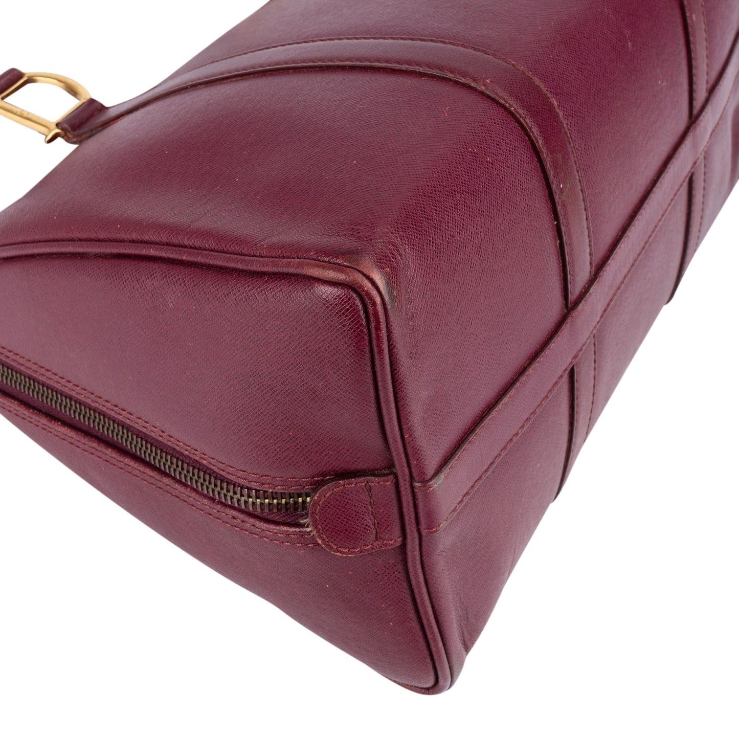 Christian Dior Textured Saffiano Leather Vintage Boston Handbag
