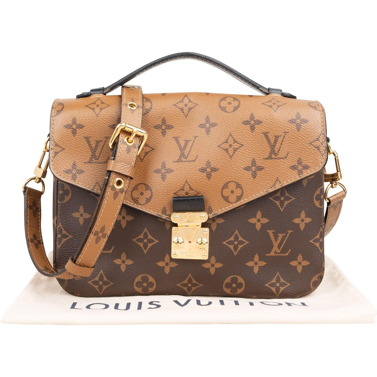 Louis Vuitton Monogram Reverse Canvas Pochette Métis Handbag
