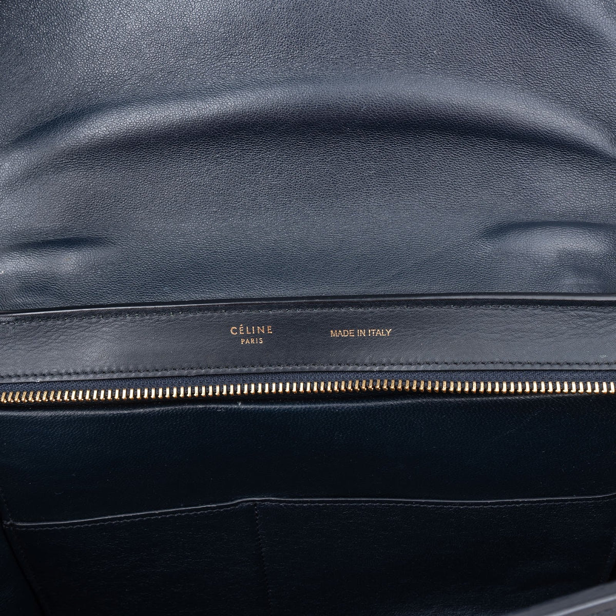 Céline Bicolor Suede Leather Trapeze Handbag