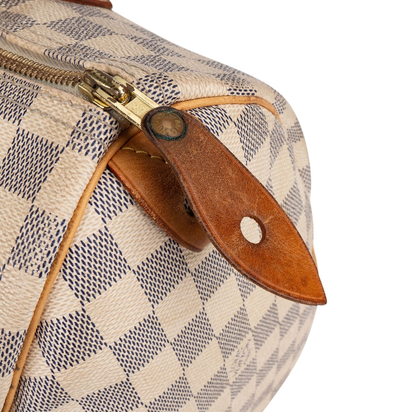 Louis Vuitton Monogram Damier Azur Speedy 30 Handbag
