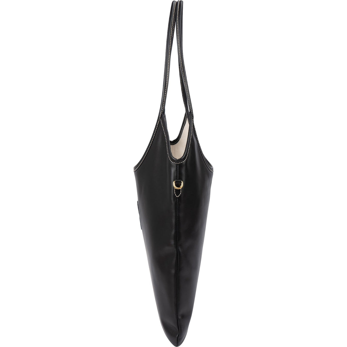 Miu Miu Smooth Leather Stitched Emblem Tote Shoulder Bag