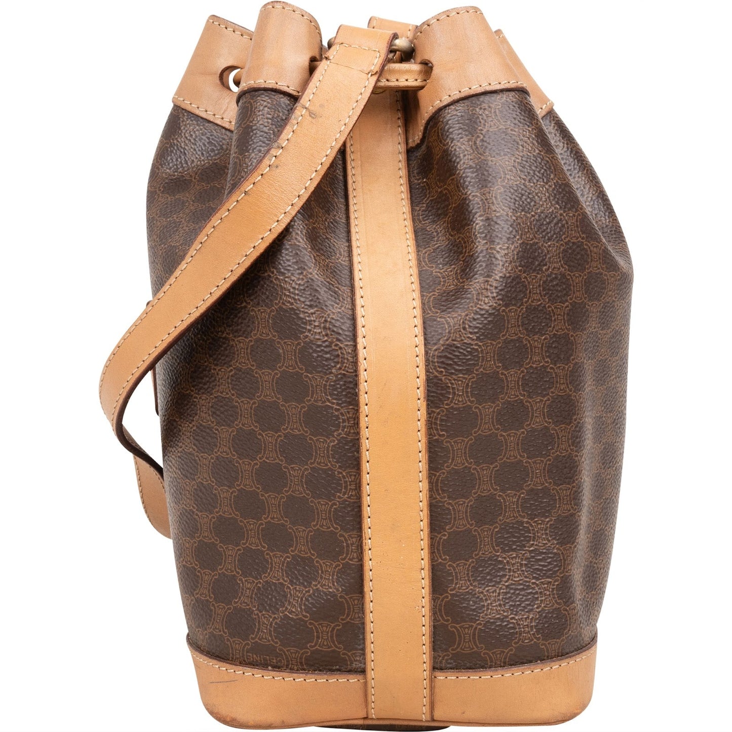 Celine Macadam Drawstring Bucket Shoulder Bag