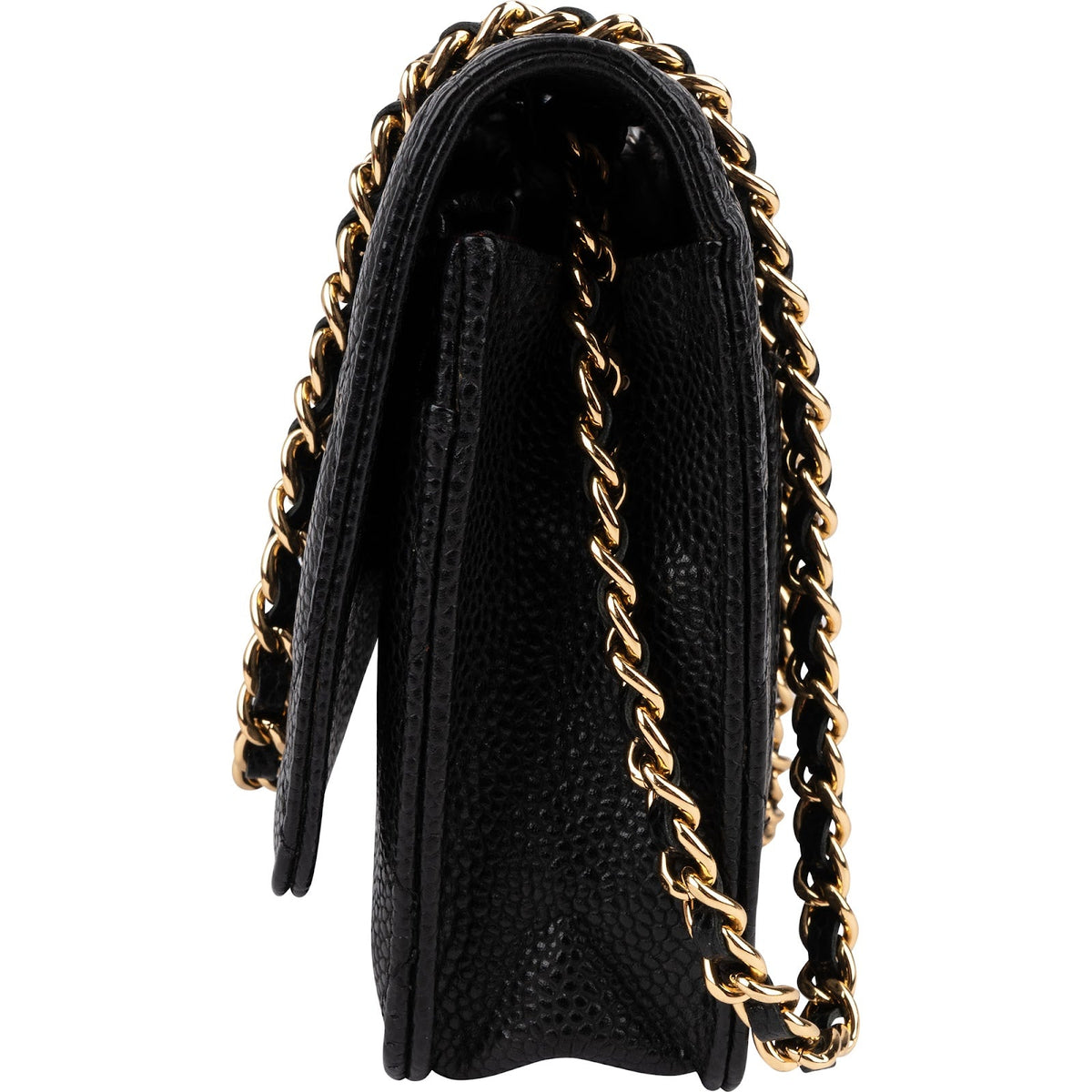 Chanel Quilted Caviar Leather CC Wallet On Chain Crossbody Bag