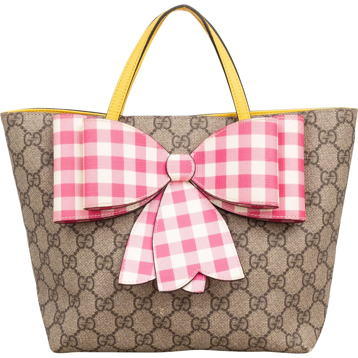 Gucci Monogram GG Supreme Children's Tote Bow Handbag