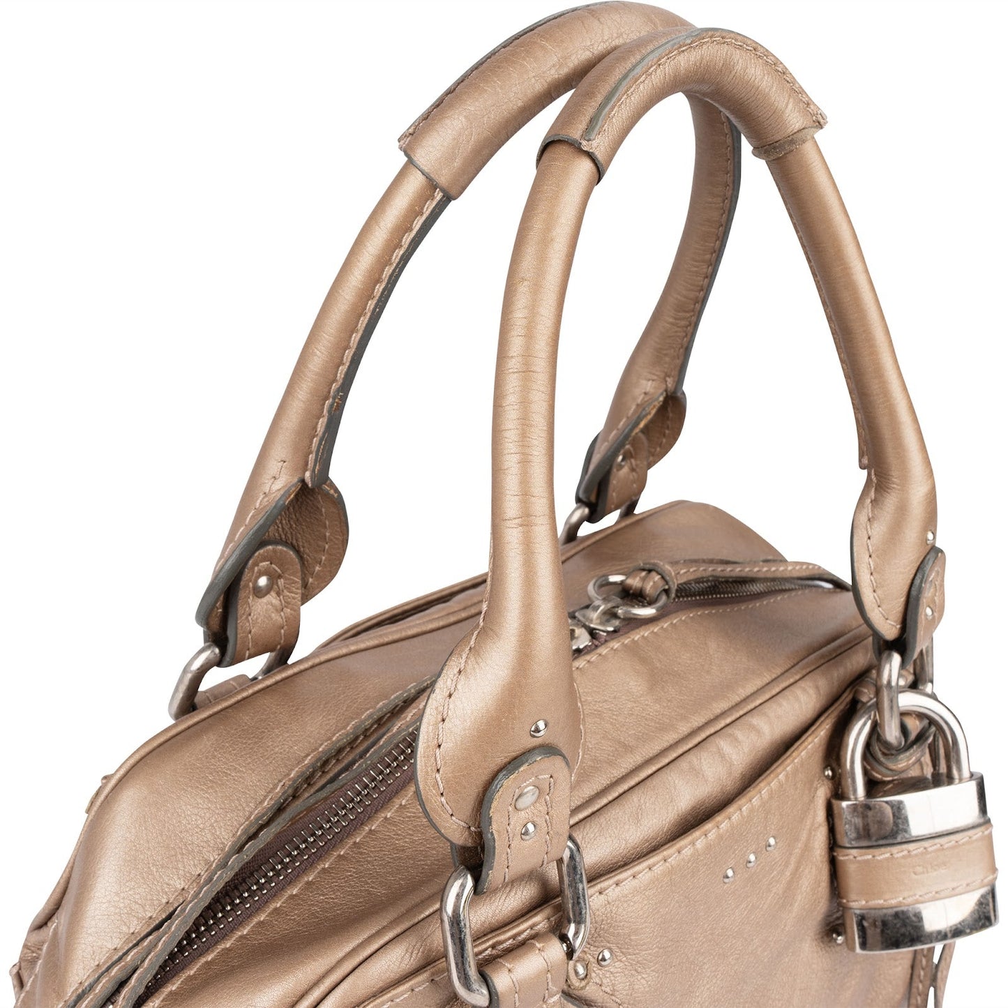 Chloé Leather Studded Paddington Satchel Handbag