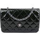 Chanel Quilted Patent Leather Wallet On Chain Crossbody Bag