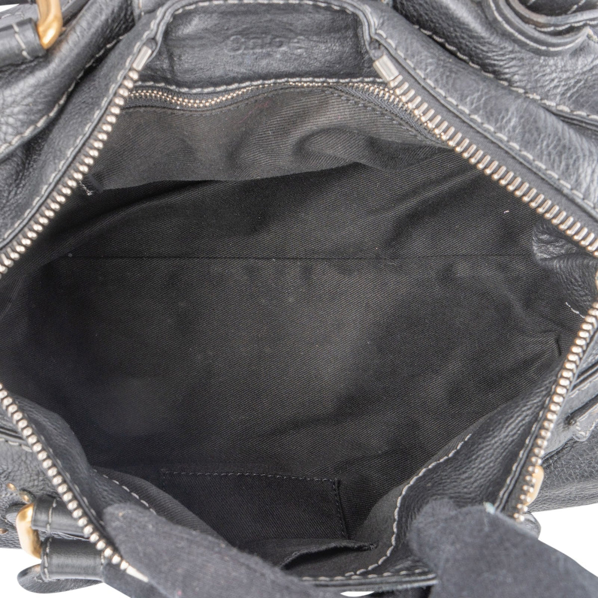 Chloé Pebbled Leather Paddington Satchel Handbag