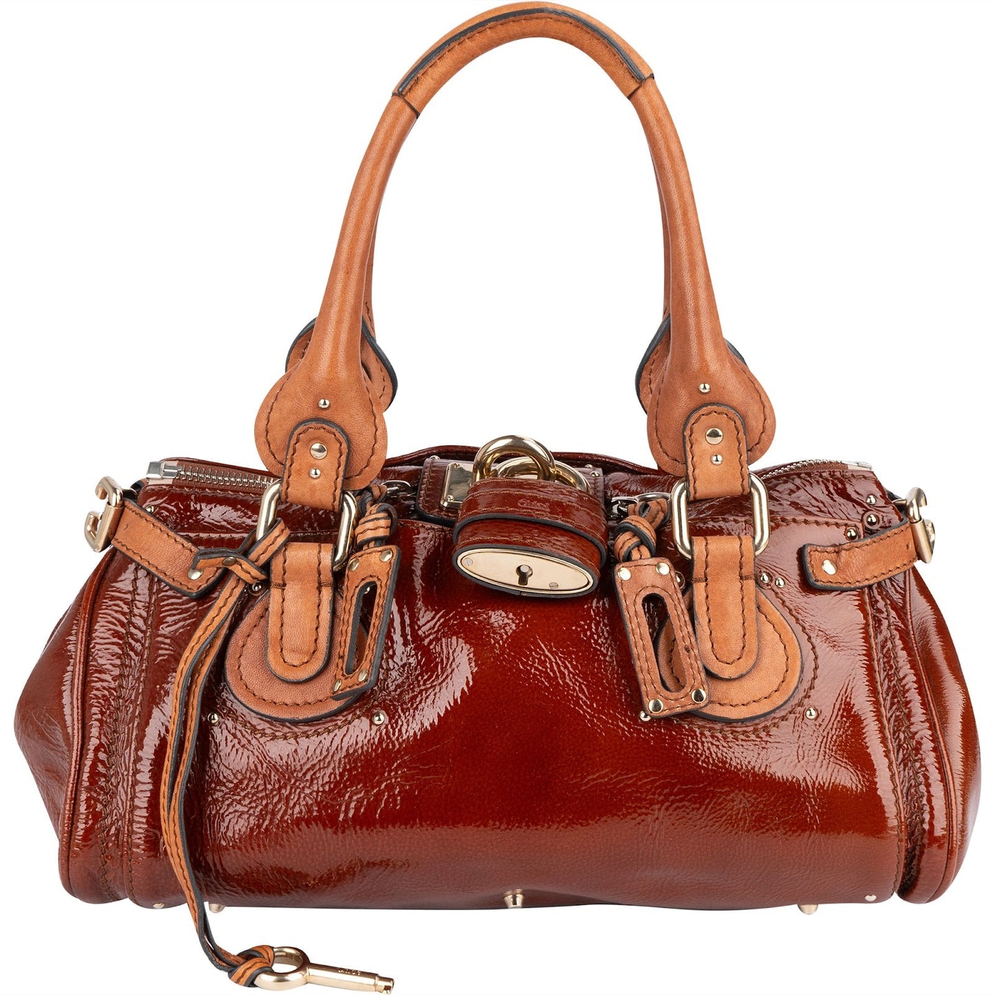 Chloé Patent Leather Paddington Satchel Handbag