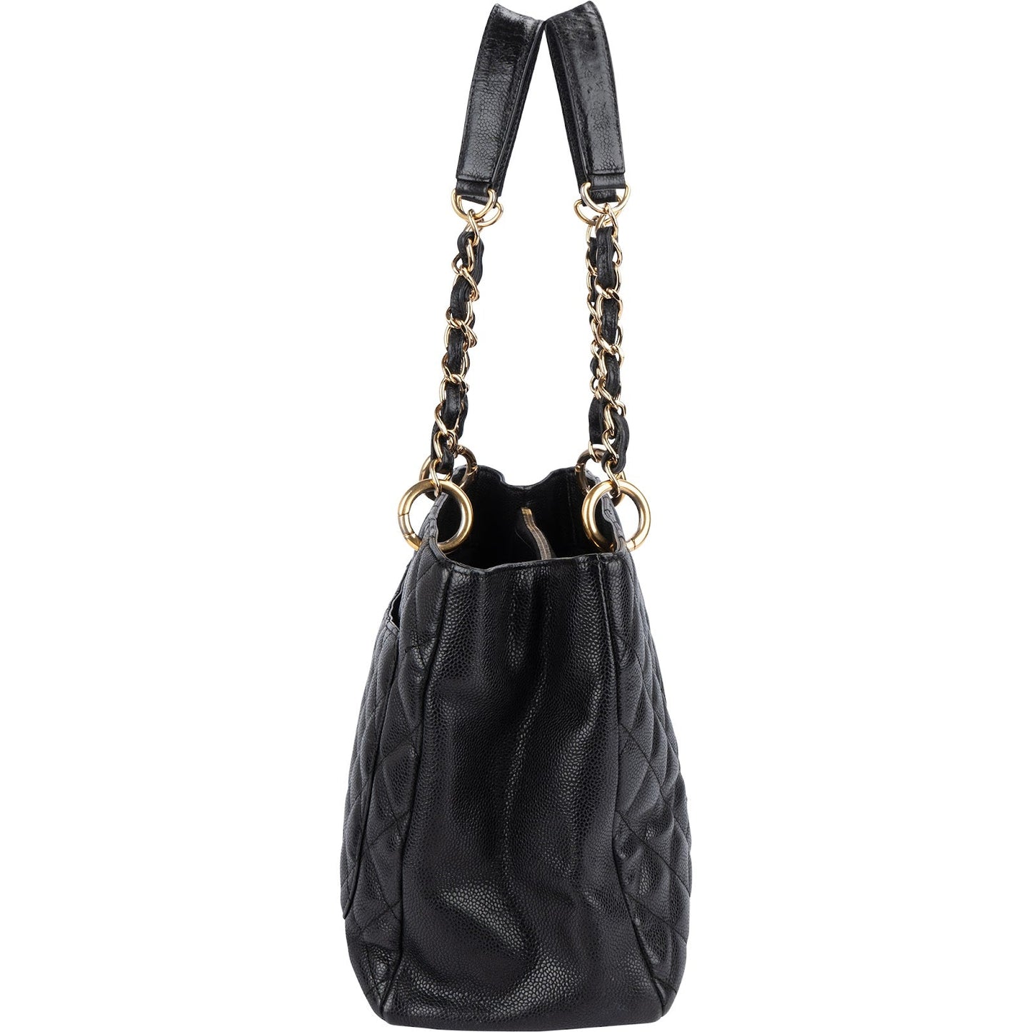 Chanel Quilted Caviar Leather Grand Shopping CC Shoulder Bag