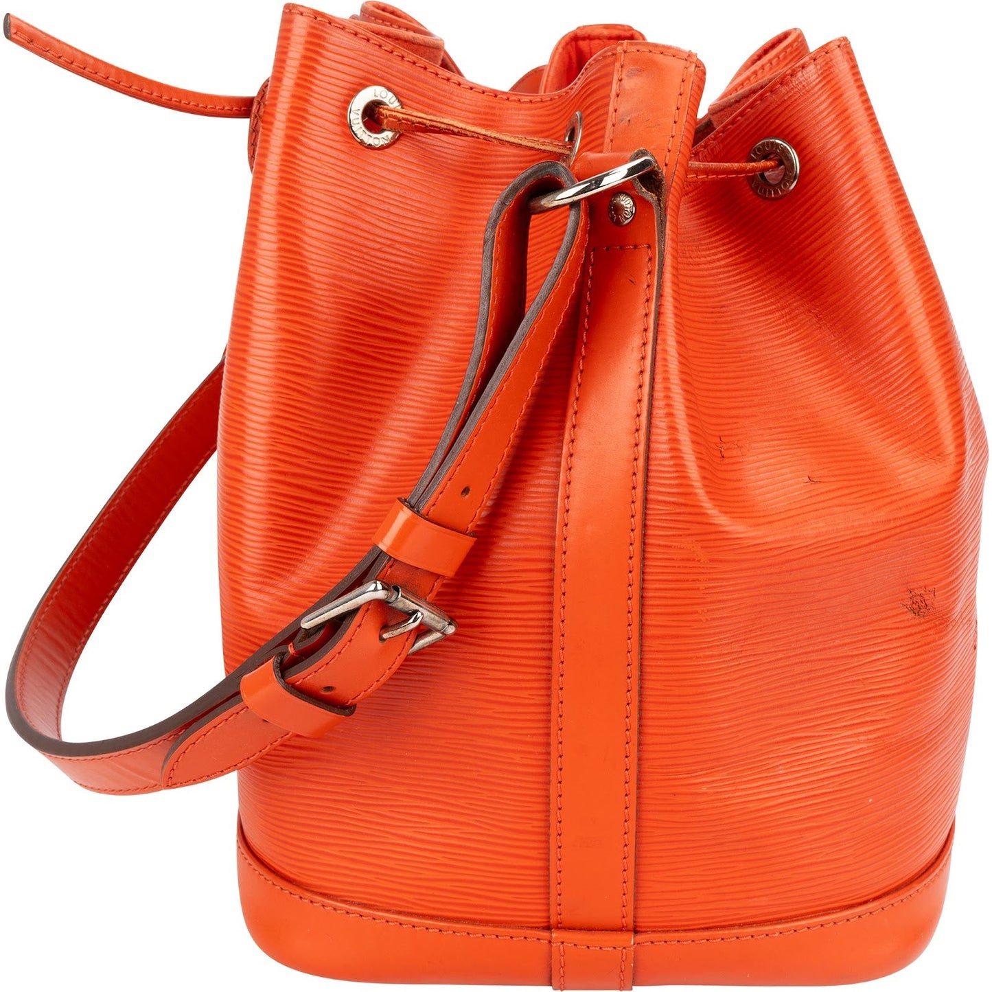 Louis Vuitton Orange Epi Leather NM Sac Noe Petit Shoulder Bag