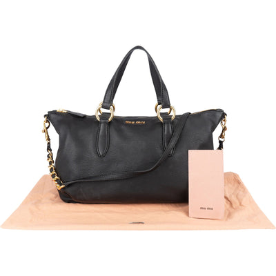 Miu Miu Vitello Lux Satchel Shoulder Bag