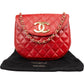 Chanel Quilted Lambskin Half Moon Single Flap Crossbody Bag