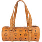 MCM Monogram Visetos Cylinder Boston Handbag