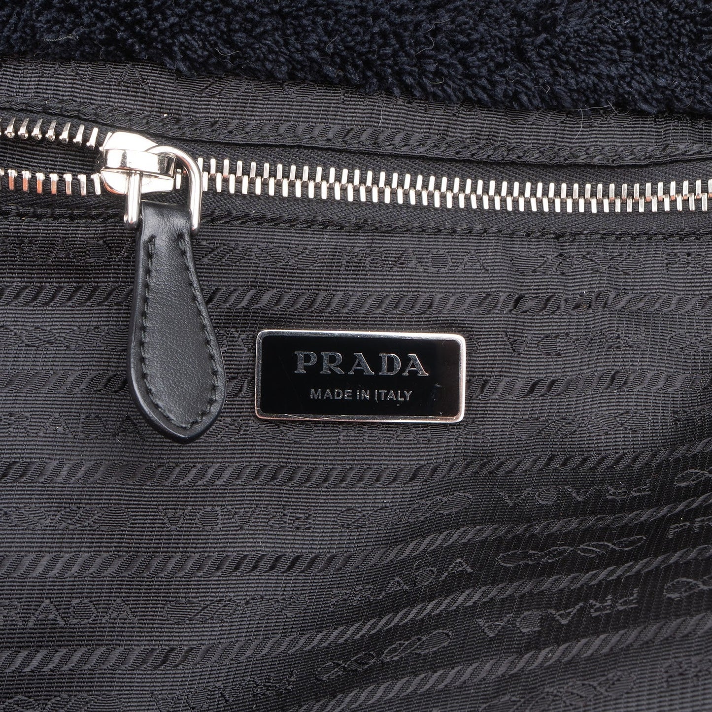 Prada Emblem Terry Tote Handbag