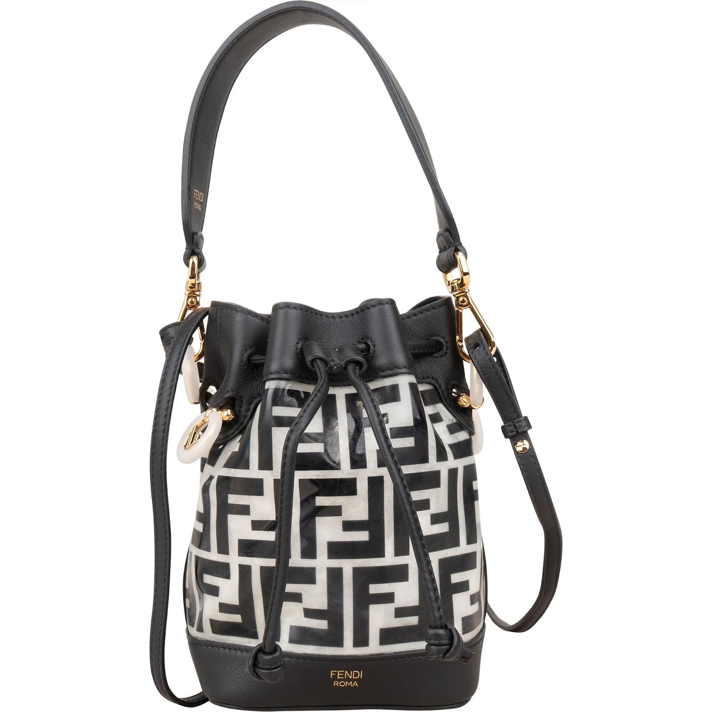 Fendi Monogram FF Mini Mon Tresor Bucket Shoulder Bag