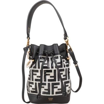 Fendi Monogram FF Mini Mon Tresor Bucket Shoulder Bag
