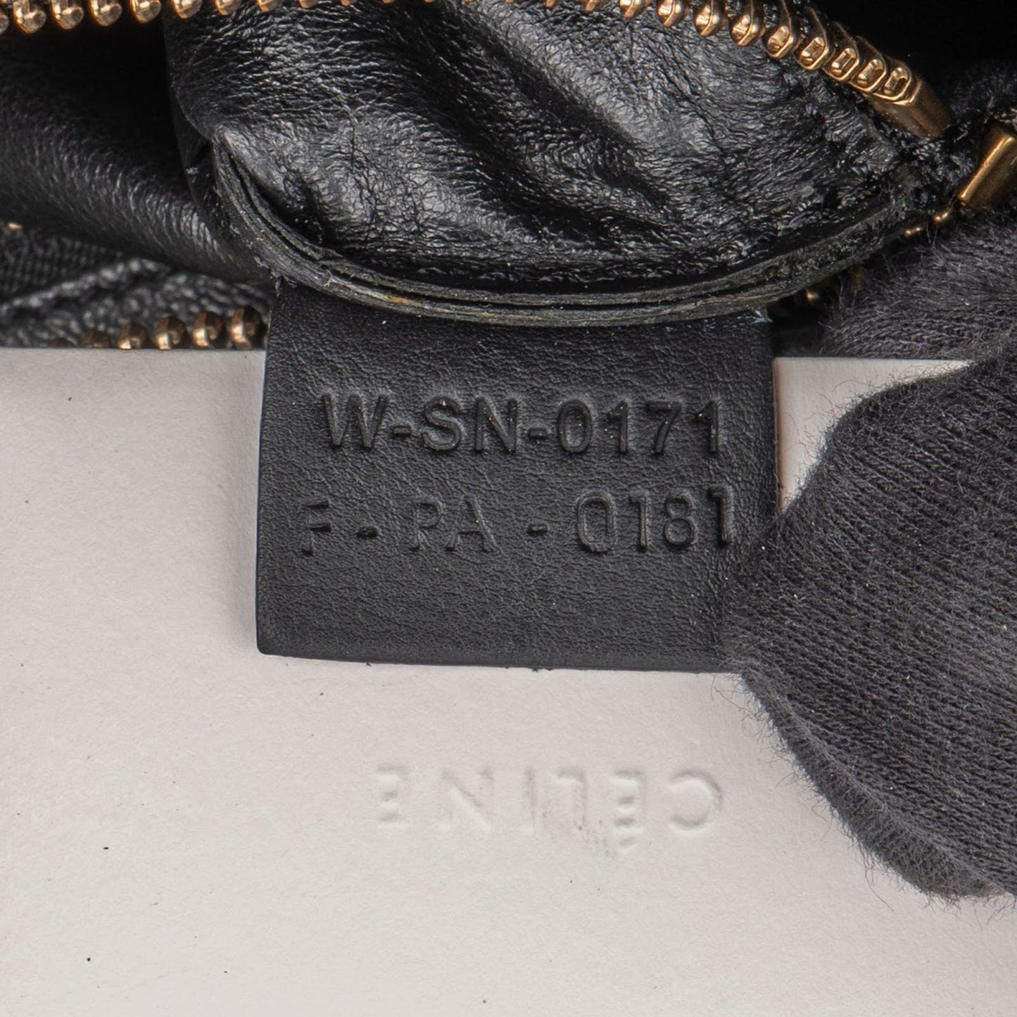 Celine Black Leather Luggage Handbag