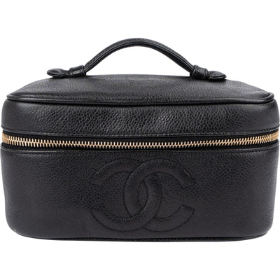 Chanel Caviar Leather Vanity Case Handbag