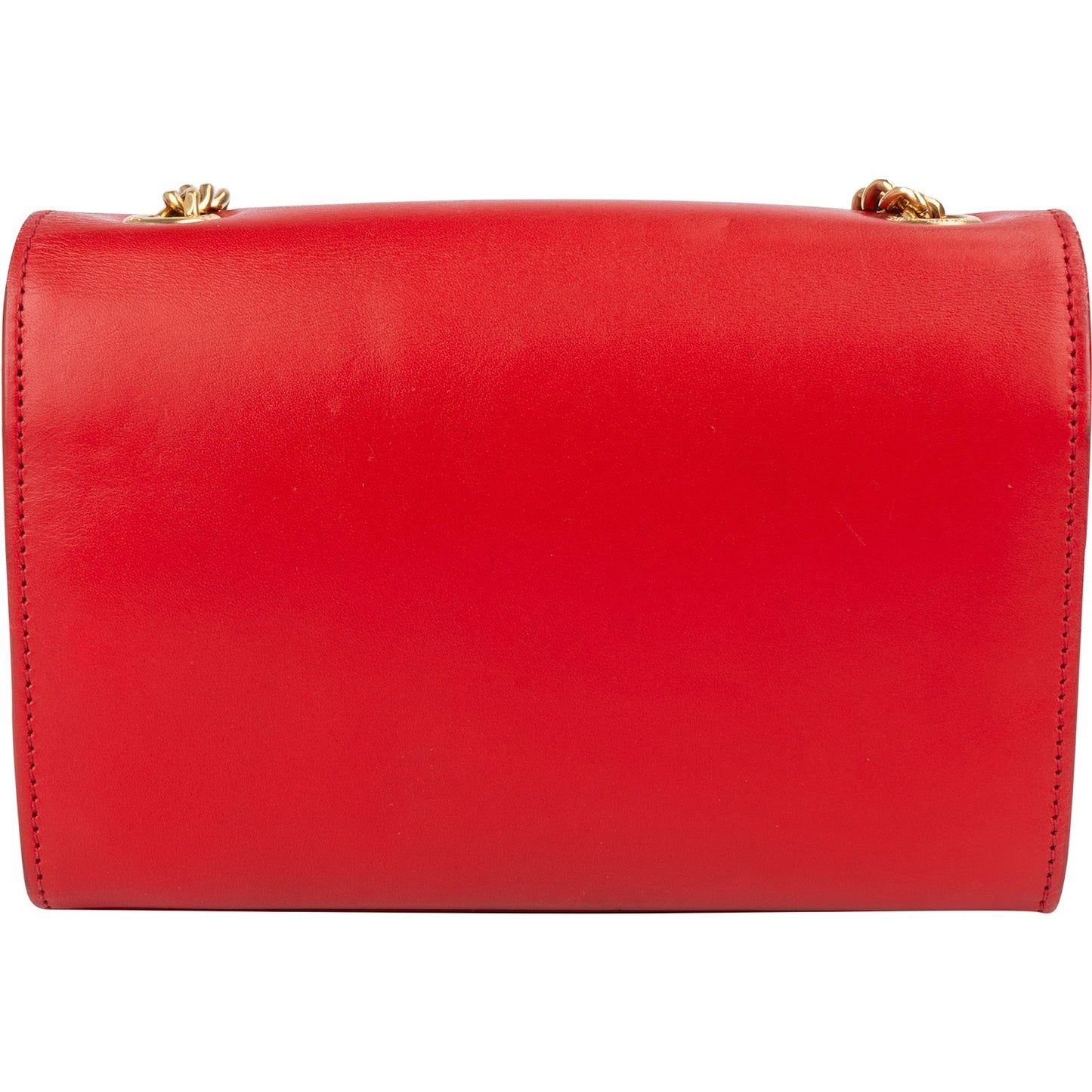 Saint Laurent Red Leather Kate Chain Crossbody Bag