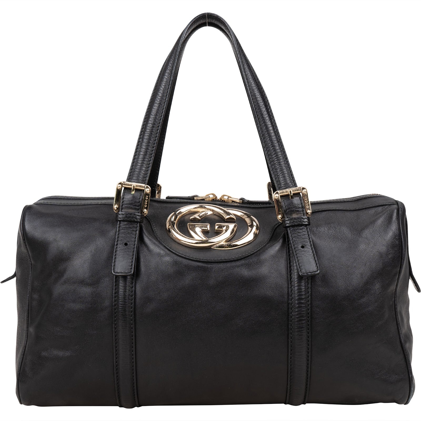 Gucci Leather Britt Boston Bag Handbag