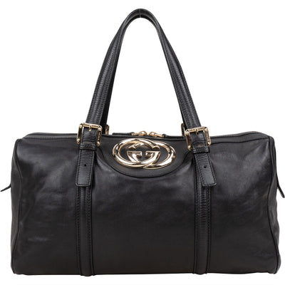 Gucci Leather Britt Boston Bag Handbag