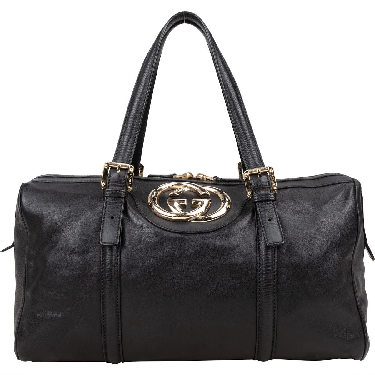 Gucci Leather Britt Boston Bag Handbag