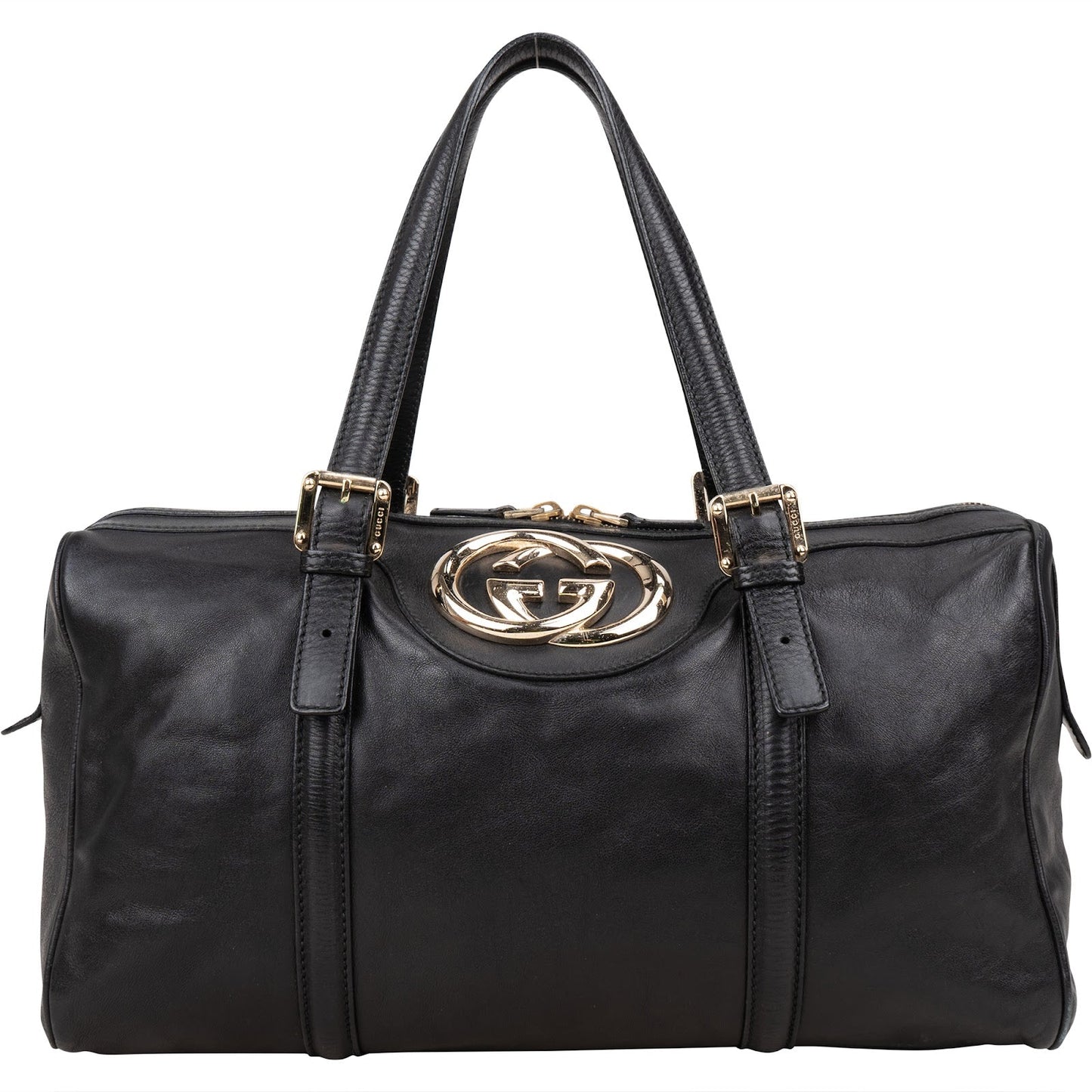 Gucci Leather Britt Boston Bag Handbag