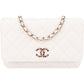 Chanel Wuilted Caviar Leather Jeweled CC Wallet On Chain Crossbody Bag
