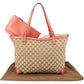 Gucci Monogram GG Canvas Bree Tote Shopper Shoulder Bag