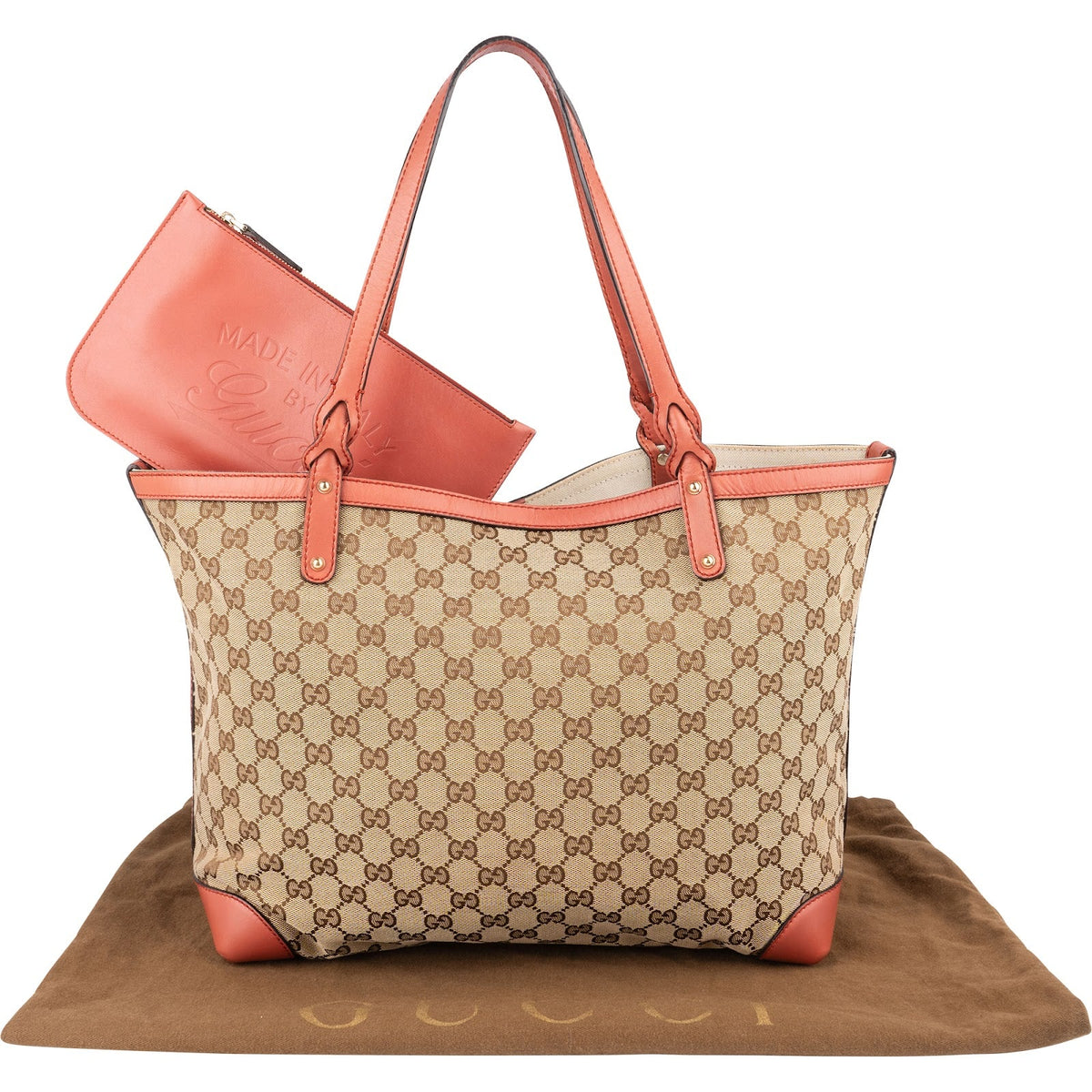 Gucci Monogram GG Canvas Bree Tote Shopper Shoulder Bag