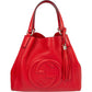 Gucci Soho Tassel Hobo Shopper aus genarbtem Leder – Vorderansicht