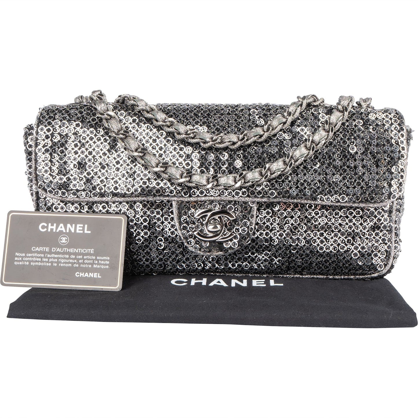 Chanel Sequin Single Flap Crossbody Bag