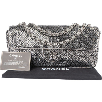 Chanel Sequin Single Flap Crossbody Bag