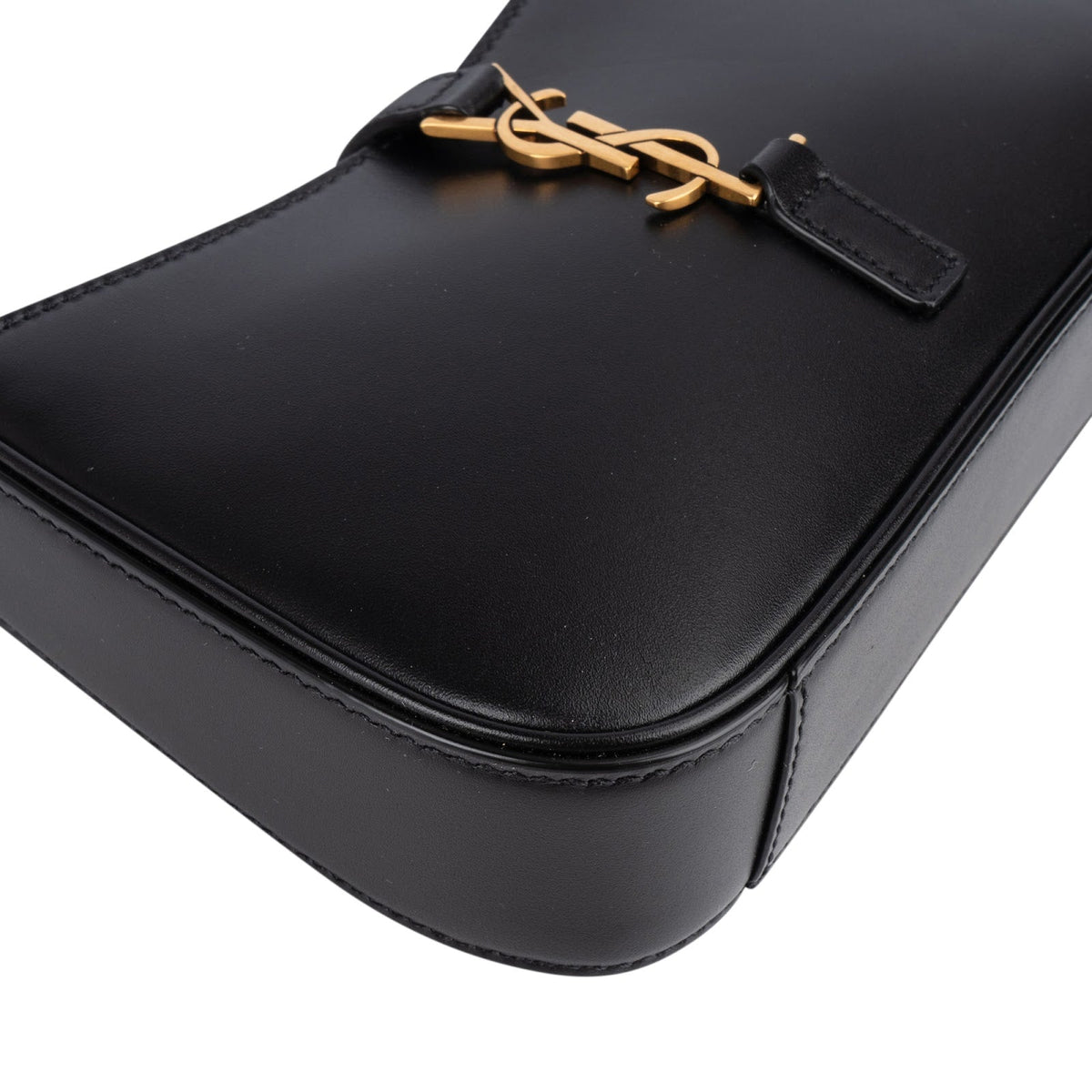 Saint Laurent Black Leather 5 à 7 Mini Hobo Handbag