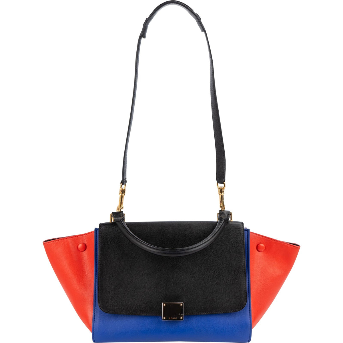 Céline Tricolor Leather Trapeze Handbag