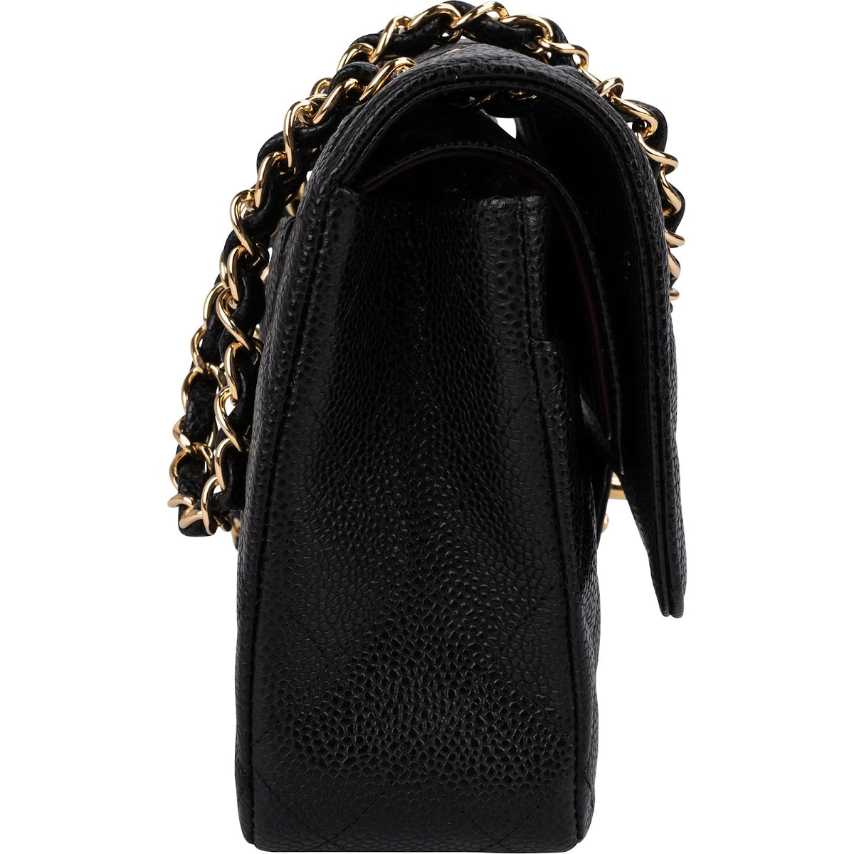 Chanel Quilted Caviar Leather Medium Double Flap Shoulder Bag