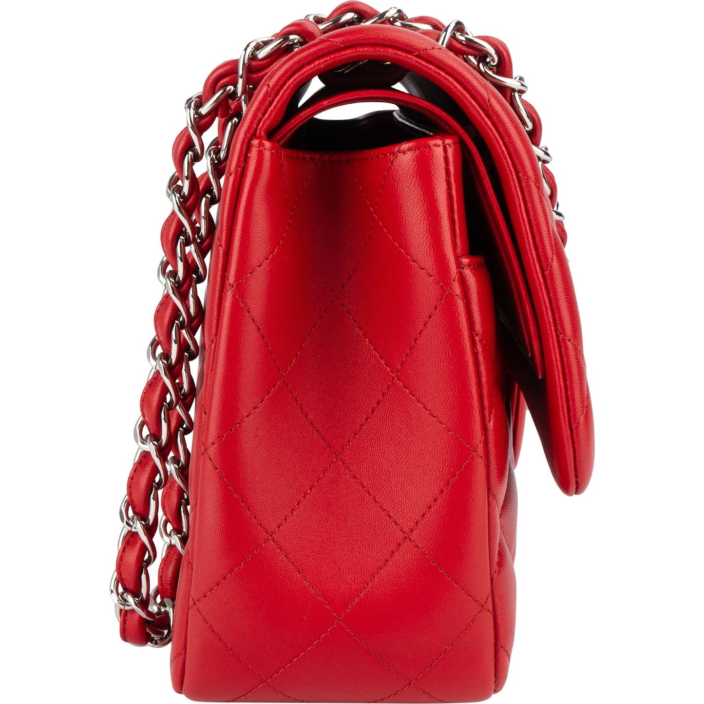 Chanel Quilted Lambskin Jumbo Double Flap Crossbody Bag